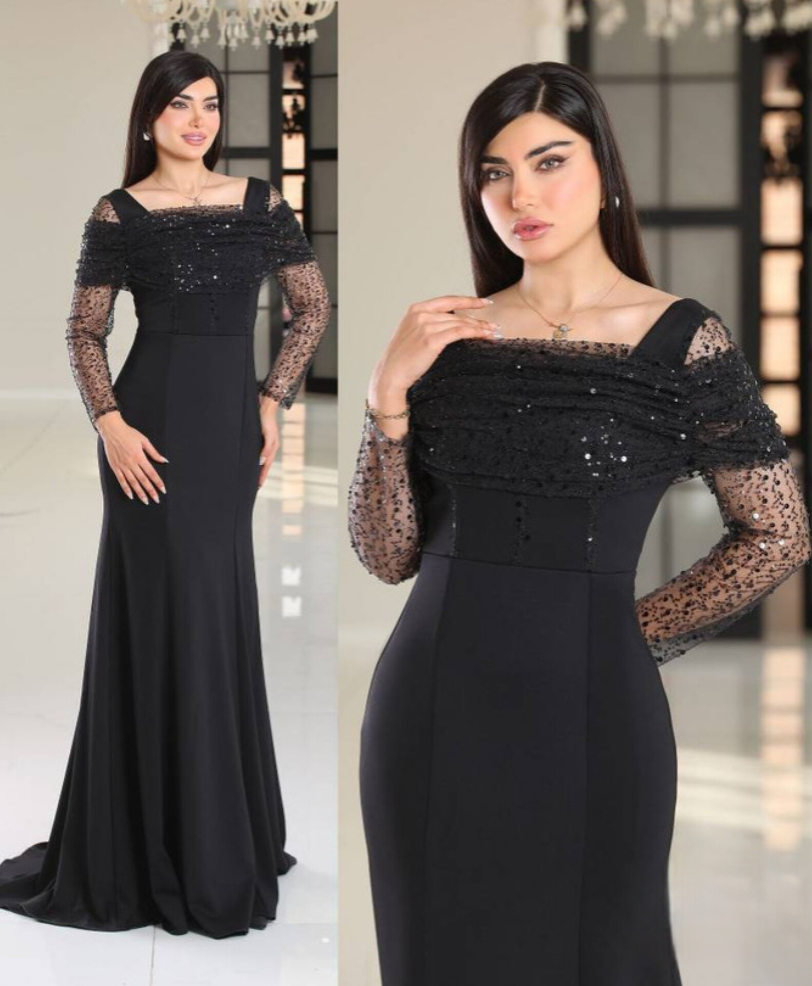 ماکسی مجلسی قواصی گرم بالا و جسیمکو مدل(آنجلا)
