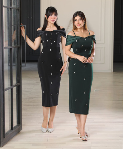 پیراهن مجلسی قواصی ساتن مدل (آنیل)