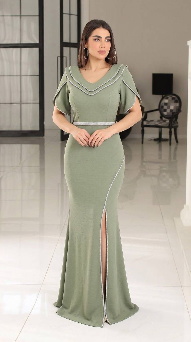 پیراهن مجلسی دالقیچ دارای کمربند مدل(سودا)