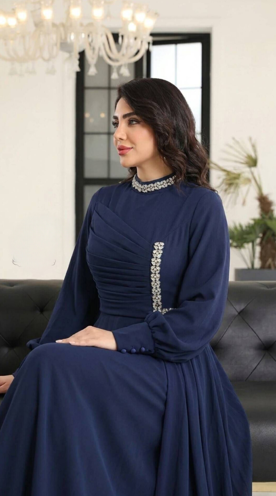 پیراهن مجلسی کرپ حریر درجه ۱(مدل زمرد)