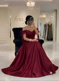 پیراهن مجلی ساتن آستین پاپیونی مدل(عسل)