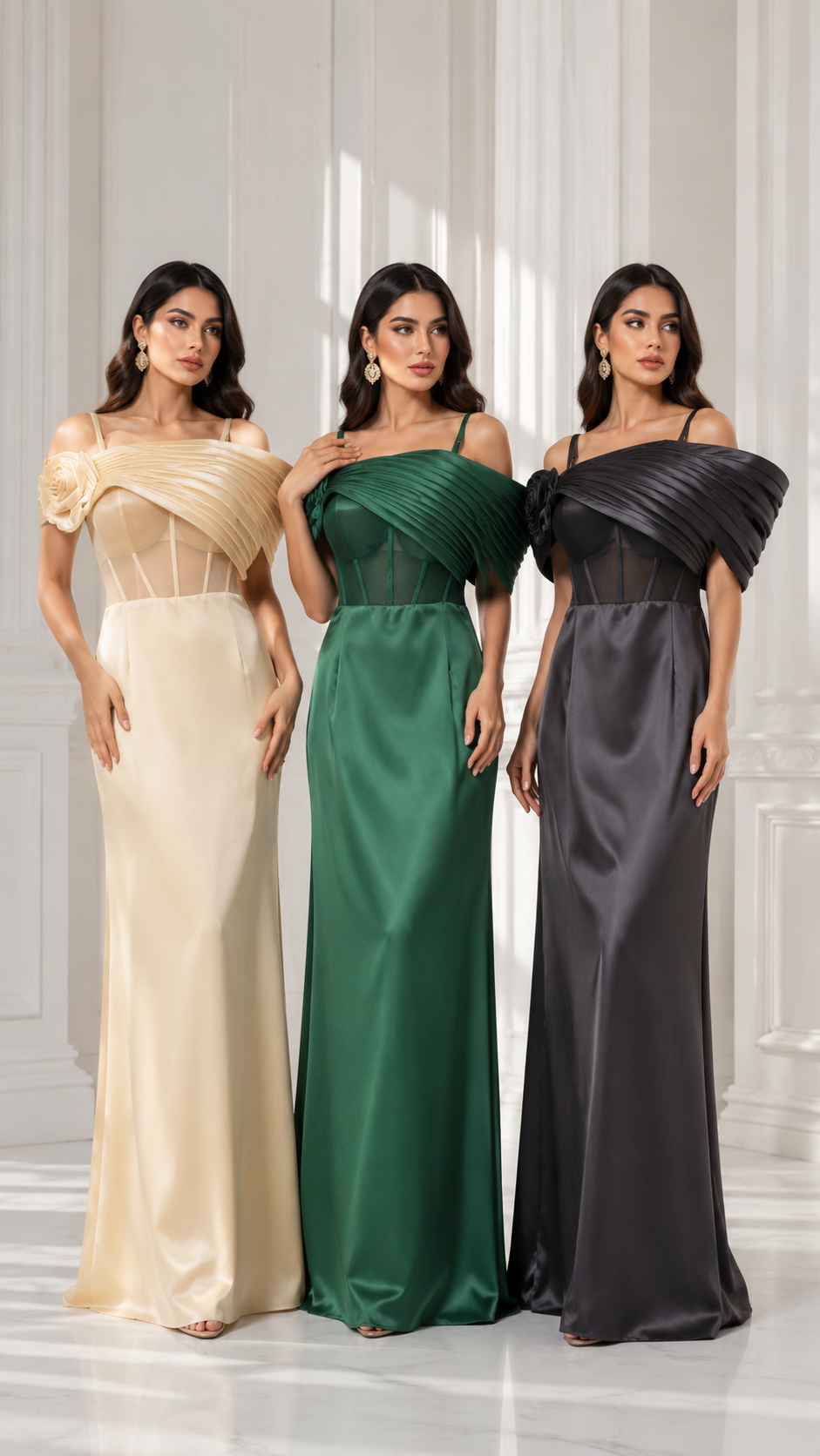 پیراهن مجلسی ساتن زارا مدل( فلاور )